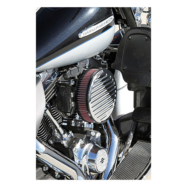 K&N Street Metal High-flow Air Intake Grind, Chrome – 2016–2017 Softail; 2017 FXDLS; 2008–2016…