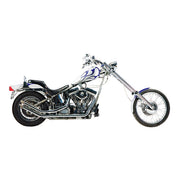 Paughco Upswept Drag Pipes. Slash Cut. Chrome – 1986–1999 Softail
