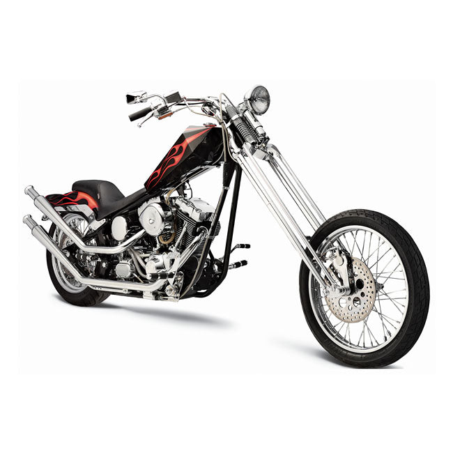 Paughco Upswept Head Pipes. S-pipe - Around Oil Tank – 2000–2006 FXST; FLST Softail