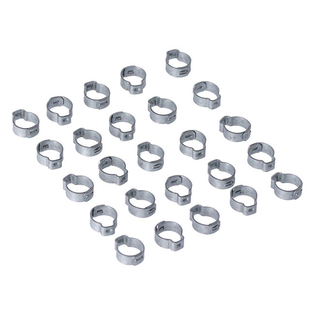 MCS Crimp Hose Clamp, 17/32" (13.5 mm) Id. Zinc – Various H-D Models