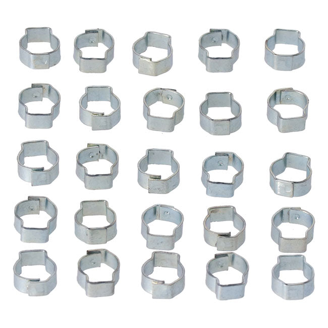 MCS Crimp Hose Clamp, 7/16 (11.18mm) ID. Zinc – VARIOUS H-D MODELS