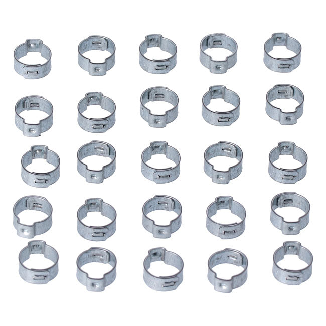 MCS Crimp Hose Clamp, 19/32 (14.99mm) ID. Zinc – VARIOUS H-D MODELS