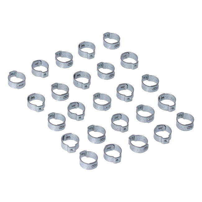 MCS Crimp Hose Clamp, 19/32 (14.99mm) ID. Zinc – VARIOUS H-D MODELS