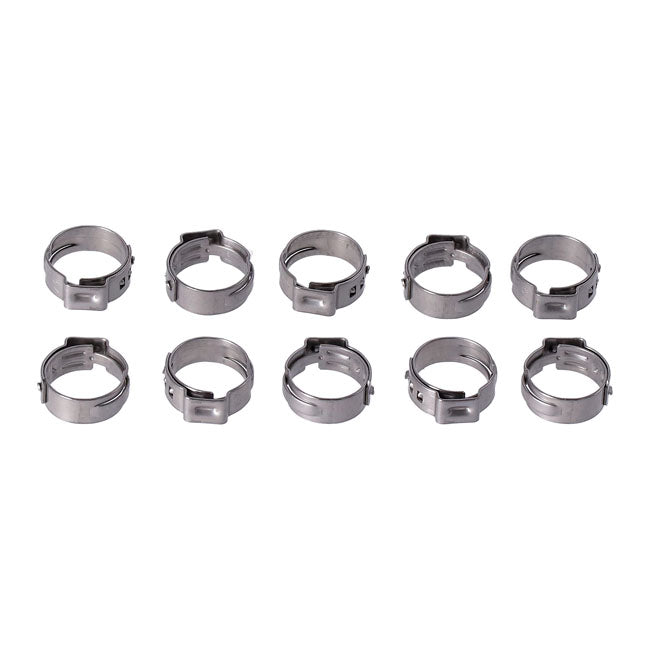 MCS Crimp Hose Clamp, 5/8 (16.00mm) ID. Stainless – VARIOUS H-D MODELS