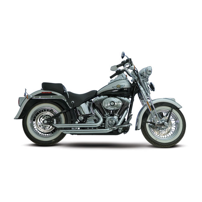 Paughco, 2-1/4" 9Twentyfives. Slash Cut. Chrome for 86-11 Softail