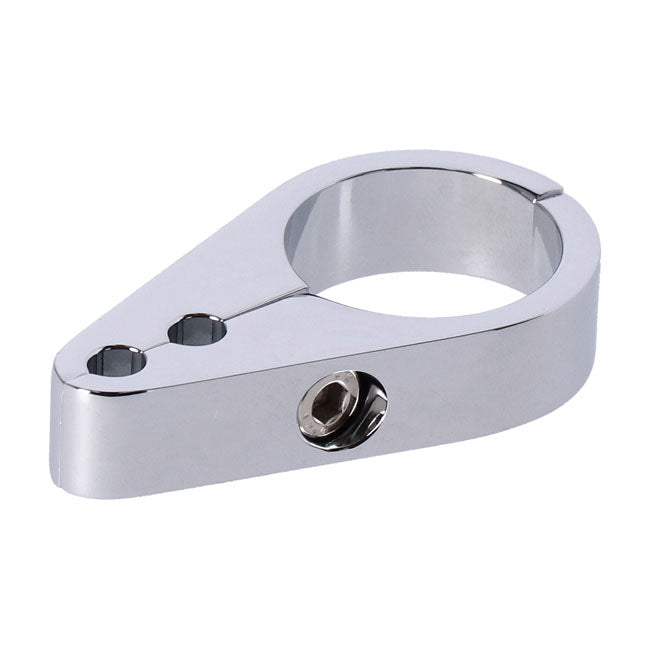 MCS 2-Piece Frame Cable Clamp. Throttle/Idle. Chrome – Universal