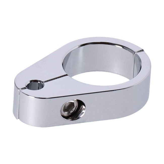 MCS 2-Piece Frame Cable Clamp. Throttle. Chrome – Universal