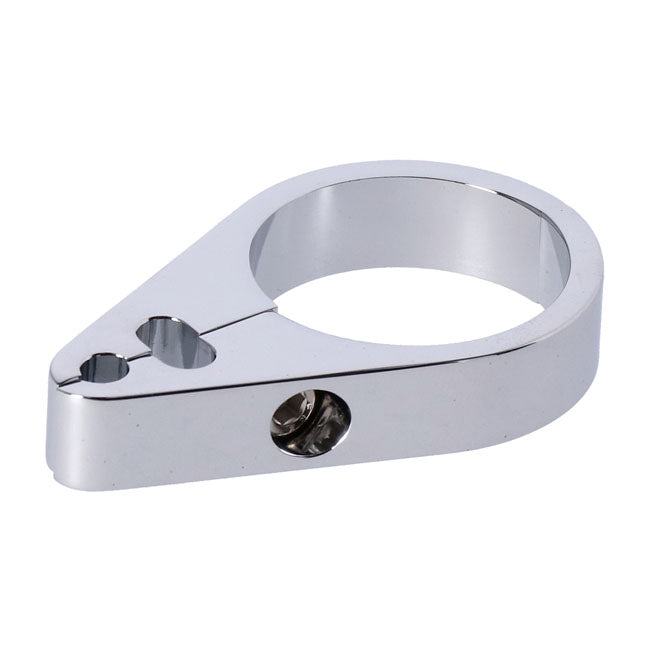 MCS 2-Piece Frame Cable Clamp. Throttle/Idle/Brake. Chrome – Universal