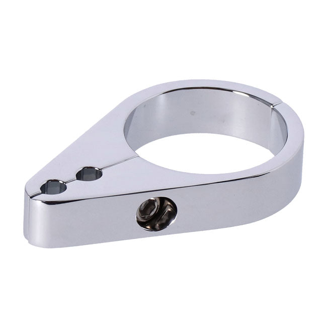 MCS 2-Piece Frame Cable Clamp. Throttle/Idle. Chrome – Universal