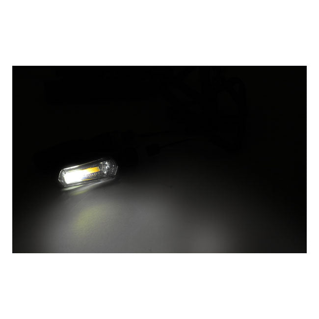 MCS Cob, LED Turn Signal / Running Light Combo. Black – Universal