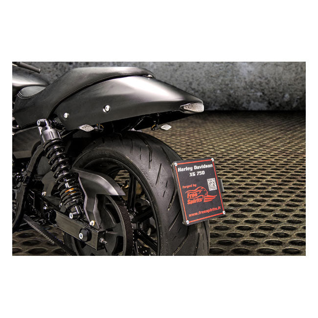Free Spirits XG Street License Plate Bracket Kit. Black – 2015–2020 Street XG750/500