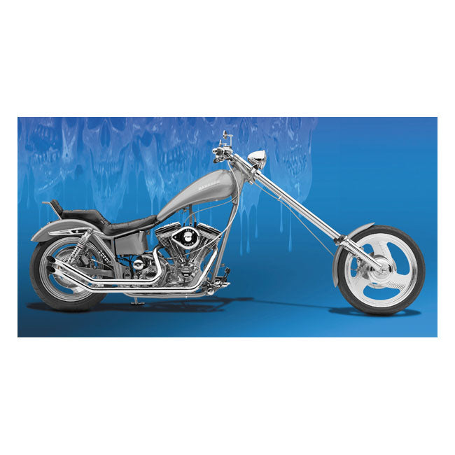 Paughco Upswept Drag Pipes. Gooseneck. Chrome – 1986–2006 Softail