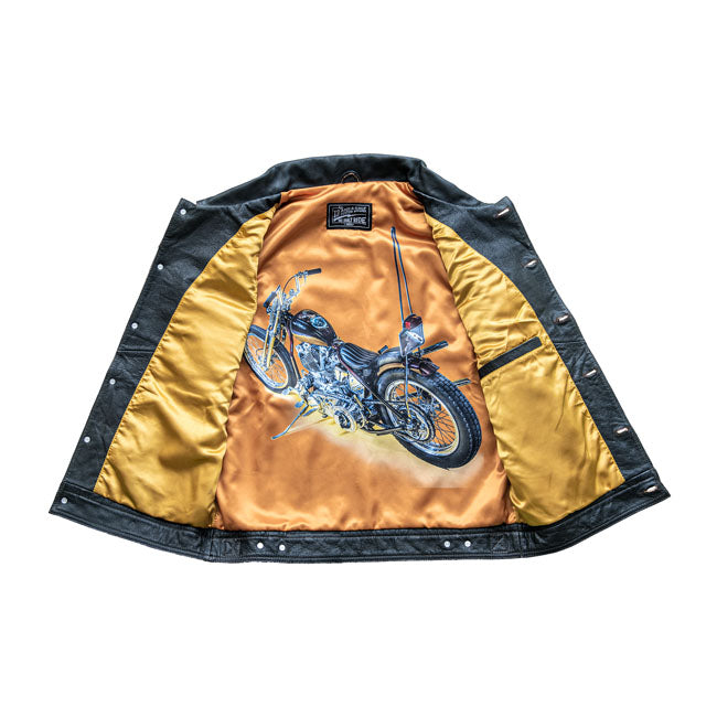 13 and a Half Company 13 1/2 Blood Moon Leather Vest Black – S