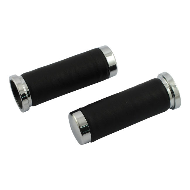 MCS Handlebar Grip Set, Cushion Smooth. Imitation Leather – 1974–2025 H-D with 1" Diameter Grip Area