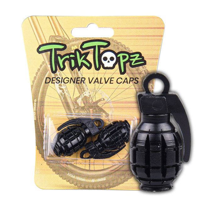 Triktopz Hand Grenade Valve Caps. Black – Universal