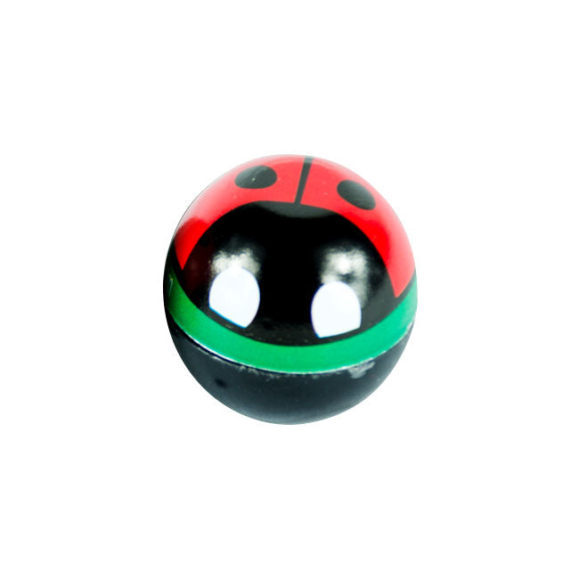 Triktopz Lady Bug Valve Caps. Red – Universal