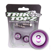 TrikTopz Eight Ball License Plate Mounts. Purple – Universal