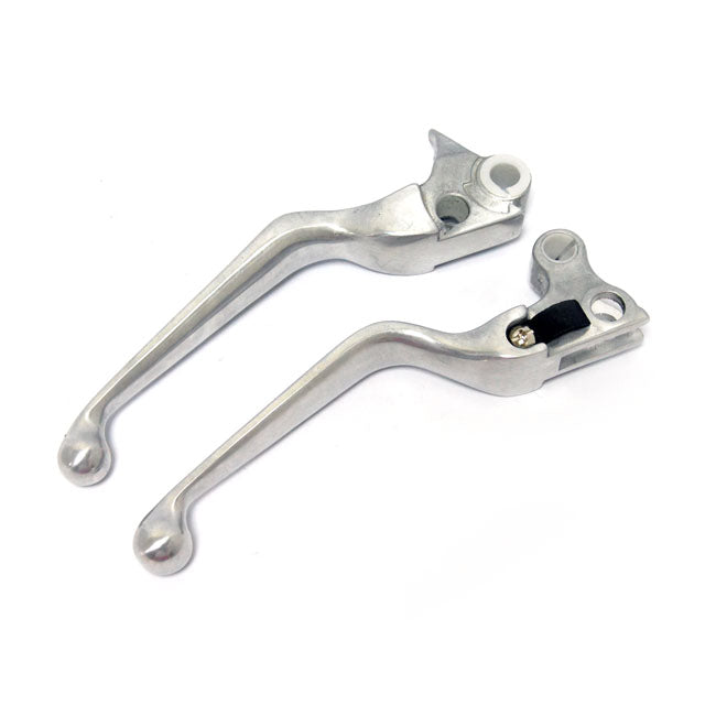 MCS Handlebar Lever Set, Polished – 1996–2006 Big Twin; 1996–2003 XL (Cable…