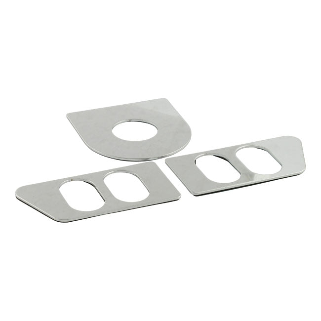 MCS Chrome Ignition & Switch Cover Set 3pcs – 1996–2013 FLHT; FLHX; FLTR (Fairing…