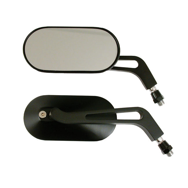 MCS Oval Mirror Set Aluminium Black