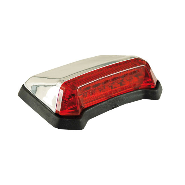 MCS Nitro, Mini Fender LED Taillight. Chrome. Red Lens