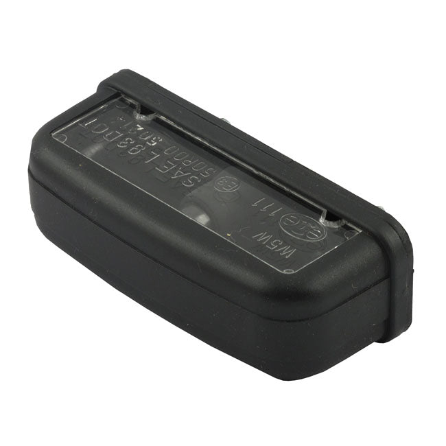 MCS License Plate Light Stockk, Black. ECE Appr