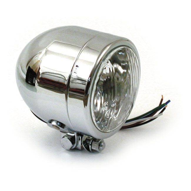 MCS Single 4" H7 Headlamp. Low Beam. Chrome