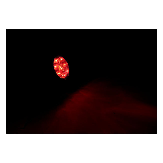 MCS Bates Style LED Taillight. Black. Red Lens