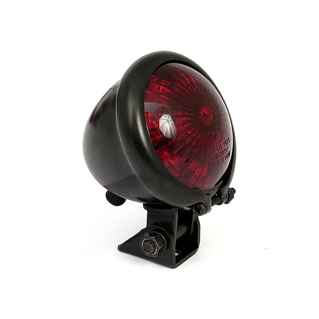 MCS Bates Style LED Taillight. Black. Red Lens
