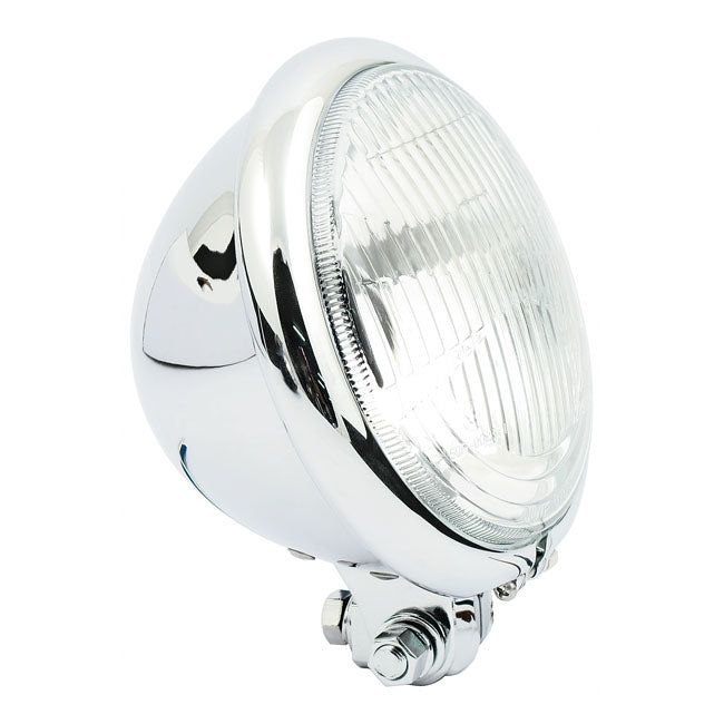 MCS Bates Style 5-3/4" Headlamp. Bottom Mount. Chrome