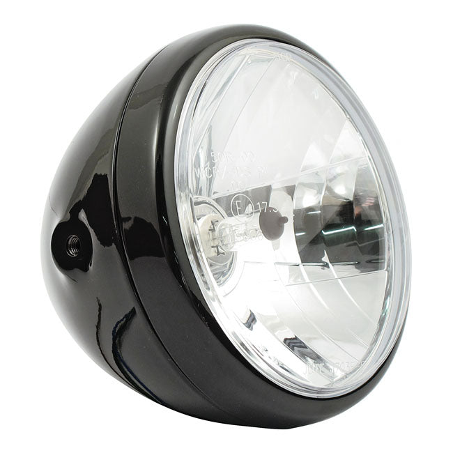 MCS Reno 7" H4 Headlamp. No Halo Ring. Black