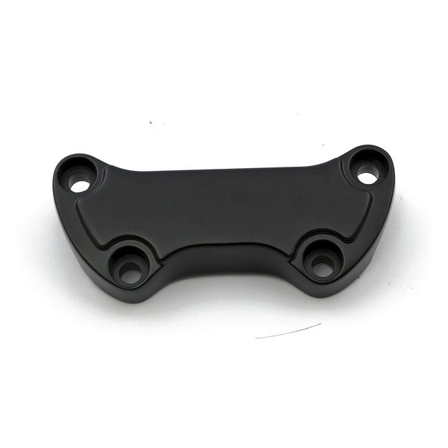 MCS Handlebar Clamp Low Scalloped, with Skirt. Black – Various 1973–2022 Big Twin; XL…