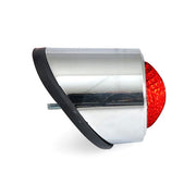 MCS Old School LED Taillight, Type 1. Chrome. Clear Lens