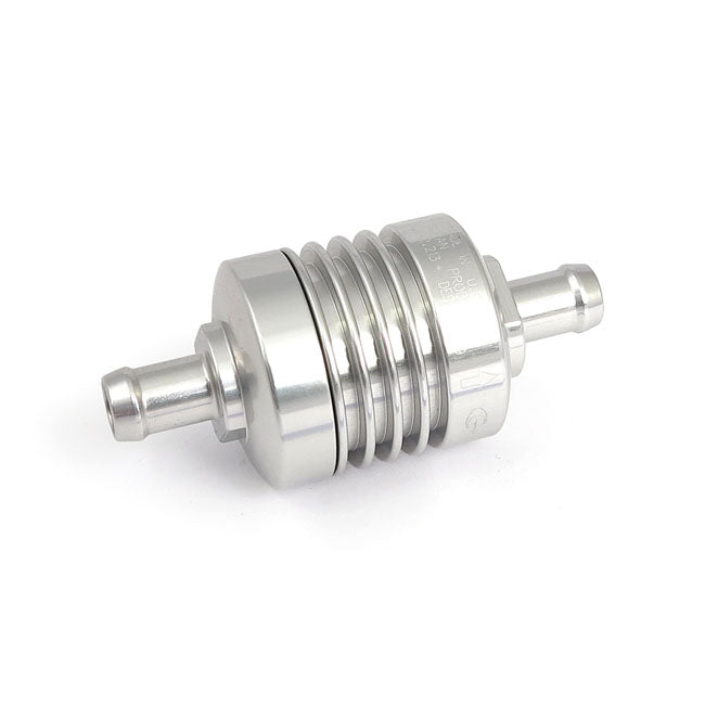 Mini Fuel Filter 3/8" (10 Mm). Clear Anodised