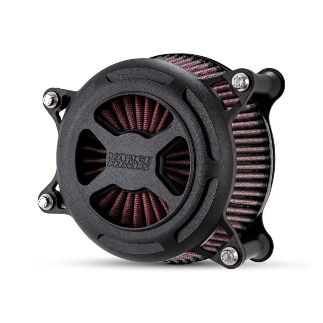 Vance & Hines VO2 X Air Cleaner Kit. Wrinkle Black – 1991–2022 XL Sportster