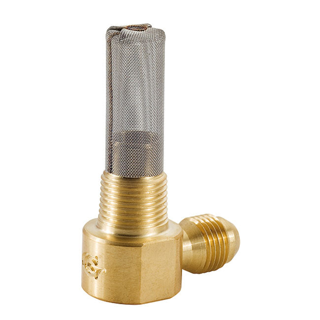 low profile tank fitting 3/8 NPT. Brass
