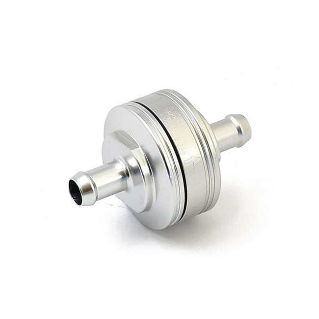 Super mini fuel filter 5/16" (8 mm). Clear Anodised Part 914634