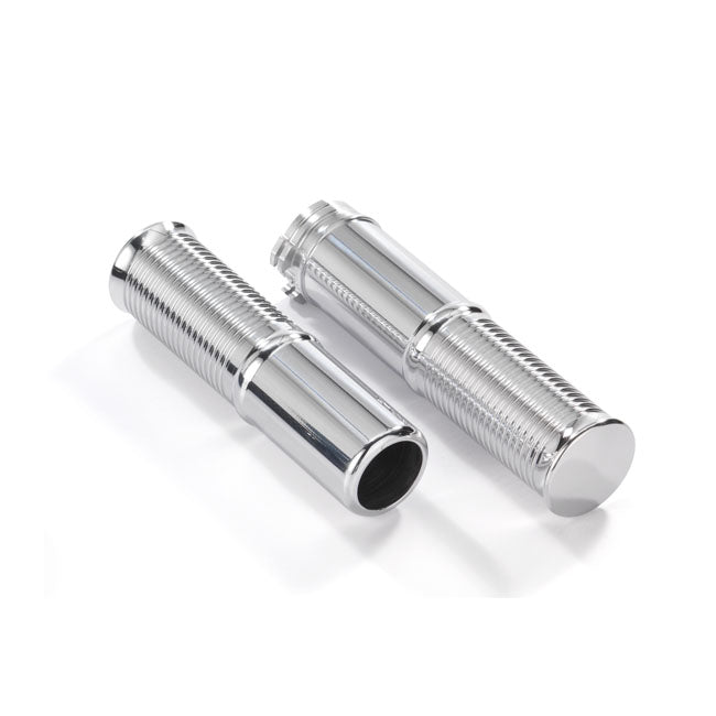 FL Handlebar Grip Set. Polished Aluminium
