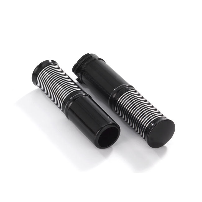 Kustom Tech FL Handlebar Grip Set. Black Contrast Cut – 1974–2022 H-D with Single or Dual…