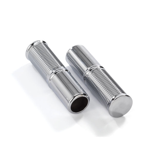 Kustom Tech FL Handlebar Grip Set. Int. Throttle, Chrome – 1" Handlebars with Custom Internal…