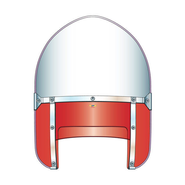 National Cycle NC ''Peaked'' Beaded Heavy Duty™ Windshield - Red – 1949–1959 FL Models