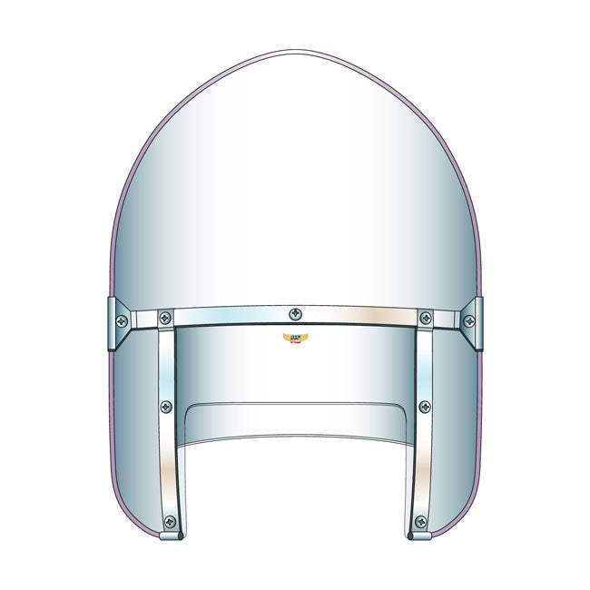 National Cycle NC ''Peaked'' Beaded Heavy Duty™ Windshield - Clear – 1949–1959 FL Models