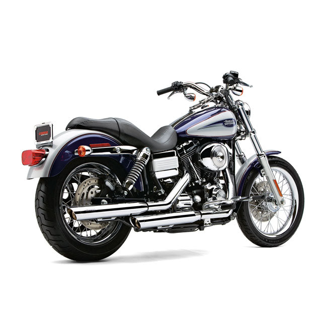 Cobra 3" Slip-on Mufflers. Chrome – 1991–2016 Dyna