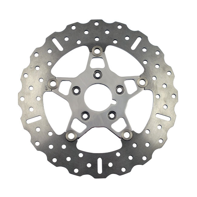 EBC 5-Button Contour Stainless Floating Brake Rotor. Front – Most Up to 1999 H-D Models. Front; for…