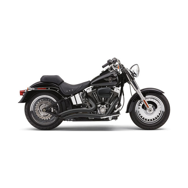 Cobra Speedster Short Swept Exhaust. Black – 2012–2017 Softail