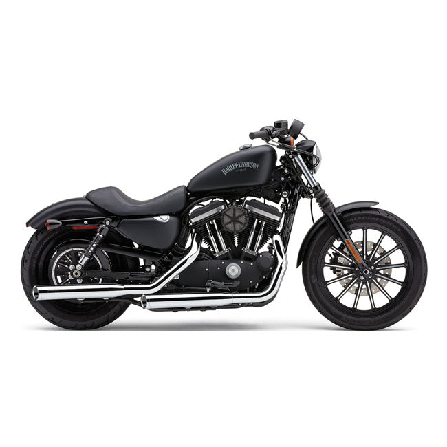 Cobra 3" Slip-on Mufflers. Chrome – 2014–2022 XL Sportster