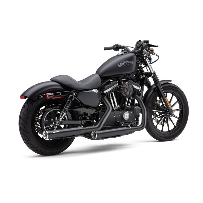 Cobra 3" RPT Race Pro Slip-on Mufflers. Black – 2014–2022 XL Sportster