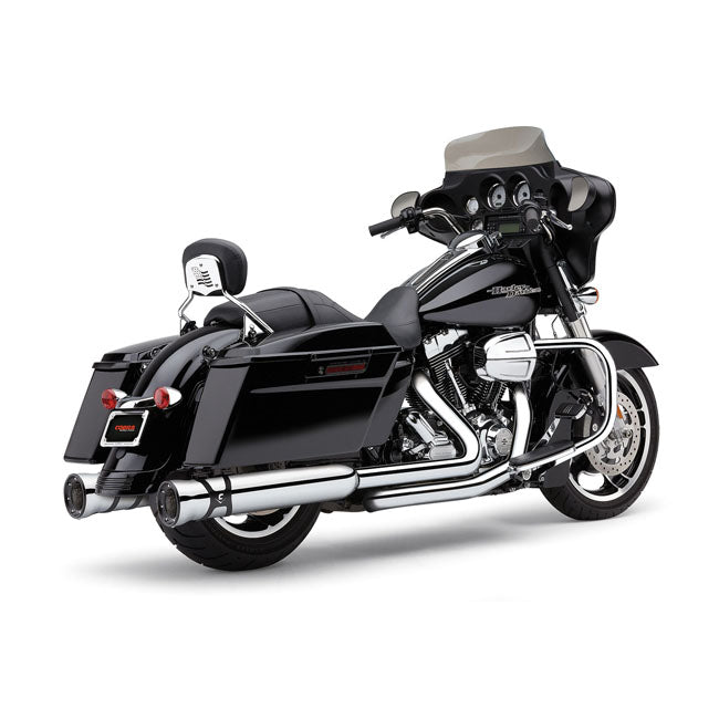 Cobra 4 Inch Race Pro Slip On Mufflers In Chrome For Harley-Davidson 1995-2016 Touring Models