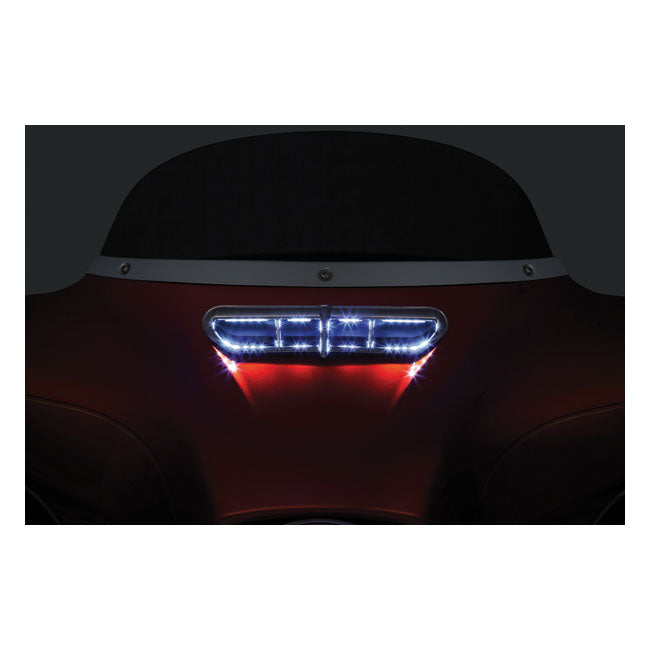 Kuryakyn LED Fairing Vent Accent. Chrome – 2014–2024 FLHT; FLHTK; FLHTKL; FLHTKCUL…
