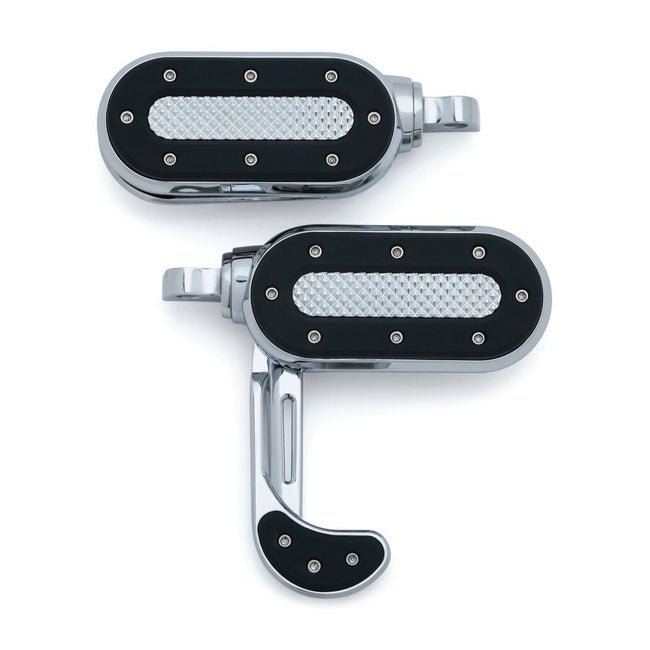Kuryakyn Heavy Industry Switchblade Foot Pegs. Chrome – All H-D with Traditional Male Mount
